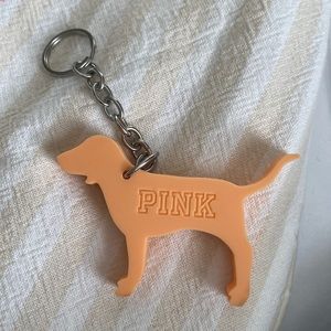 Pink dog keychain